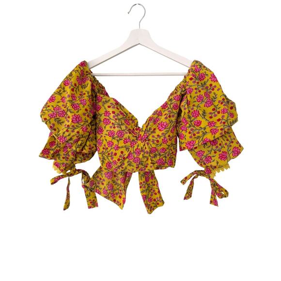 EDDY Anthropologie Patsy Fluted Skirt Hadley Crop Top Outfit Set Size 8 Medium - Picture 6 of 14